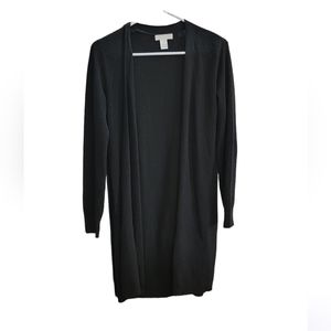 H&M Black long open cardigan  sweater